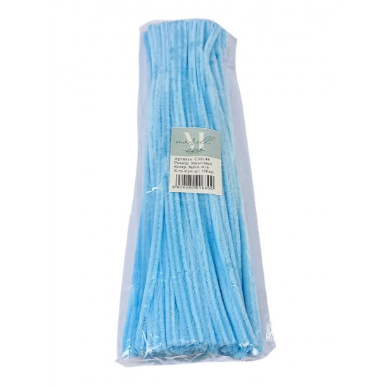 Синельная проволока, 300 х 6мм, нежно голубой, 100 шт (C30148 soft blue-KR-016)