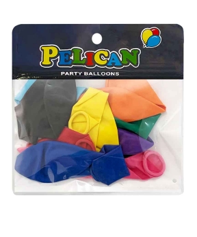Шарики Pelican 10' (26 см) пастель ассорти цветов, 10 шт/уп Разноцветный Pelican (811099)