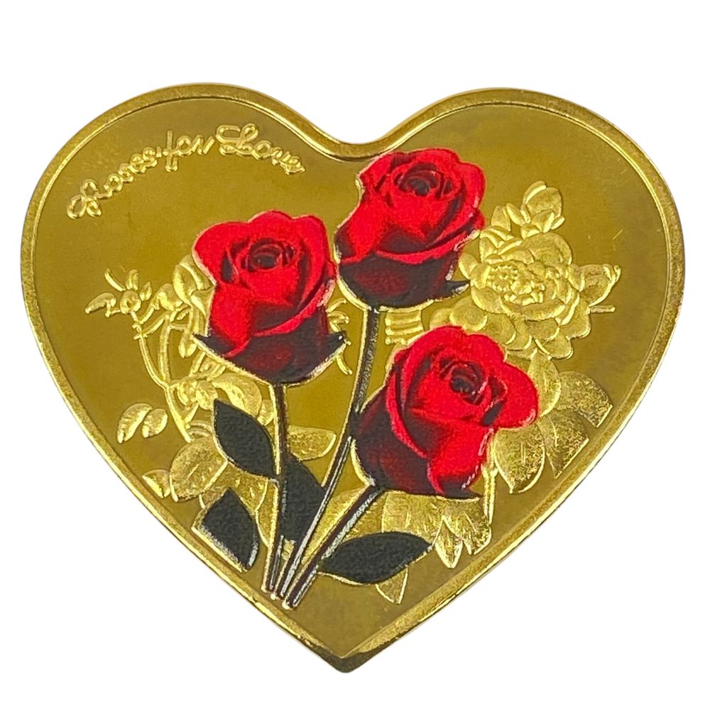 Монета-сувенір Roses of love, 4см в капсулі (Cs - 1007)