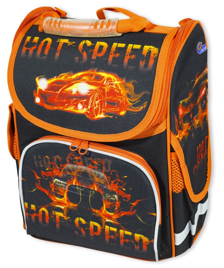 Рюкзак коробки "Hot speed" 34x26x14.5cm 3 відділення, ортопедич., світловід. (1813SM)