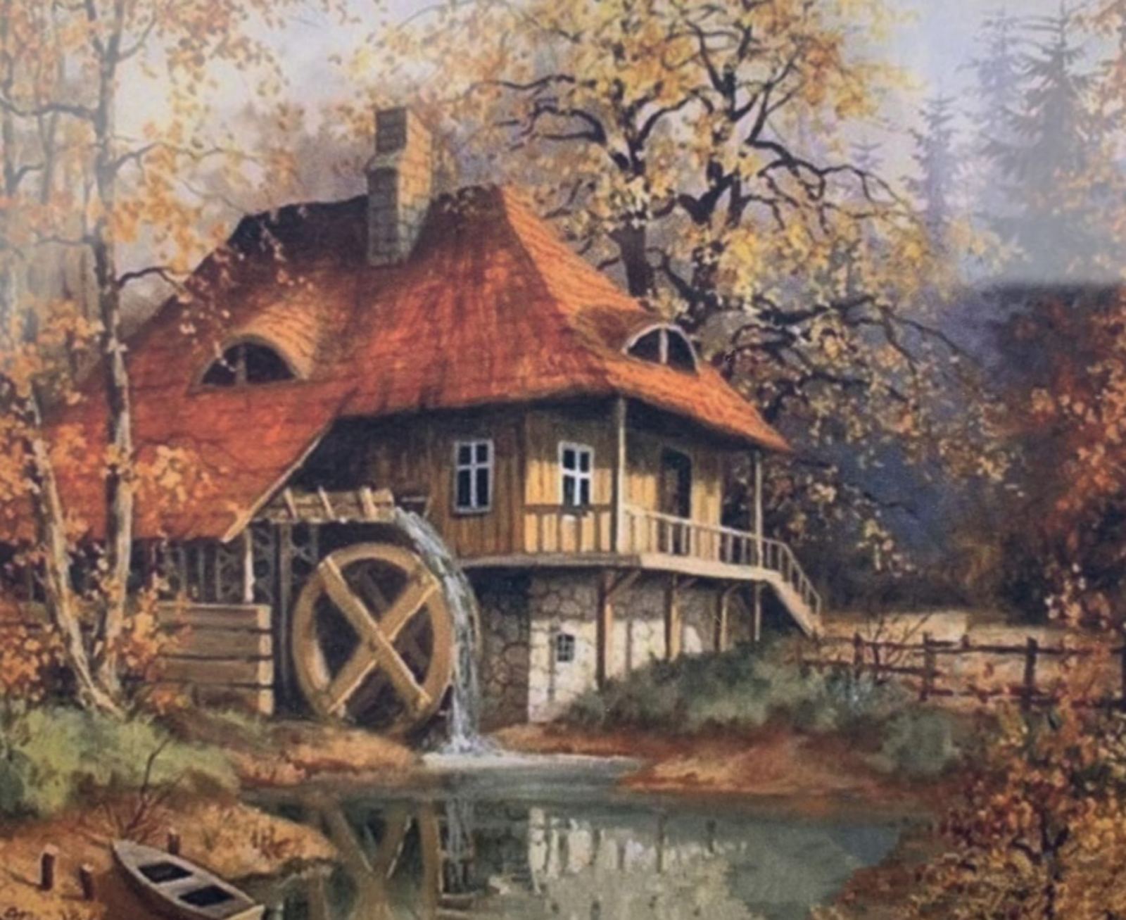 Картина по номерам 30*40см "Домик в лесу" OPP (холст на раме краск. кисти. ) (0130EKTL_O)