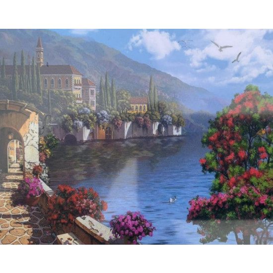 Картина по номерам 30*40см "Город у моря" OPP (холст на раме краск. кисти. ) (1082EKTL_O)