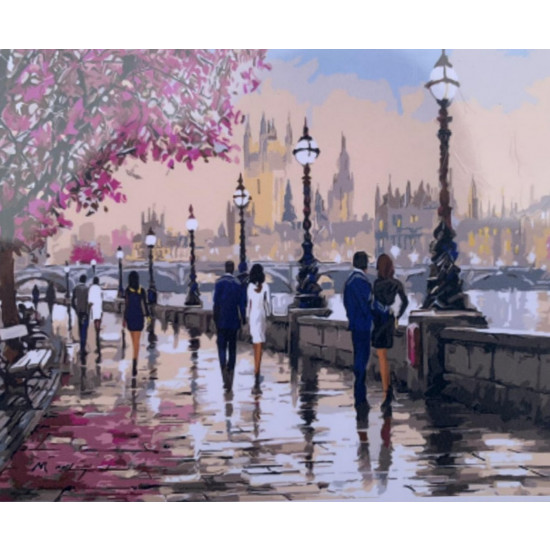 Картина по номерам 30*40см "Набережная" OPP (холст на раме краск. кисти. ) (0165EKTL_O)