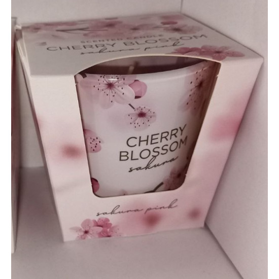 Свічка ароматична "Cherry Blossom" "Вишневий цвіт" (Рожева сакура), час горіння 30годин, 8см (71819)