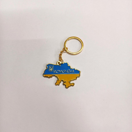 Брелок металлический -"Украина-карта" (505-17)