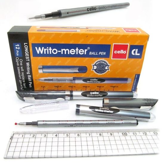 Ручка масляна CL"Writo-meter" 10км 0,5мм чорна (12шт/уп) Unison (CL-8048bk)