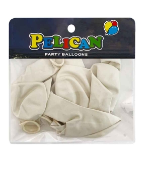 Кульки Pelican 10 '(26 см) макарун білий, 10 шт / уп Білий Pelican (811201)