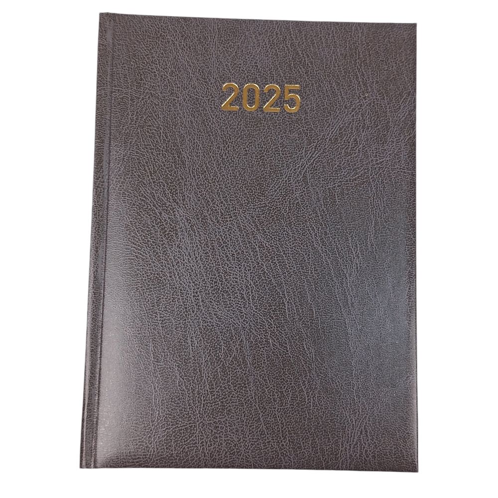Дневник датированный "2025" в твердом переплете А5, 168 листов (24В-004 gray)