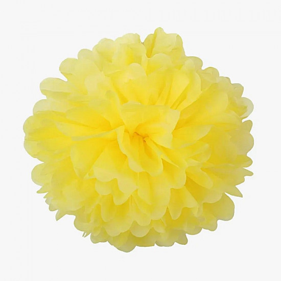 Помпоны декоративные бумажные 30см Желтые (0815-23 Yellow)