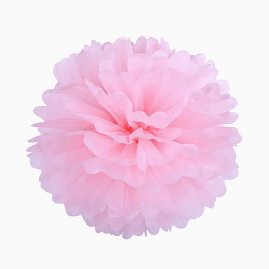 Помпоны декоративные бумажные 30см Розовые (0815-23 Pink)