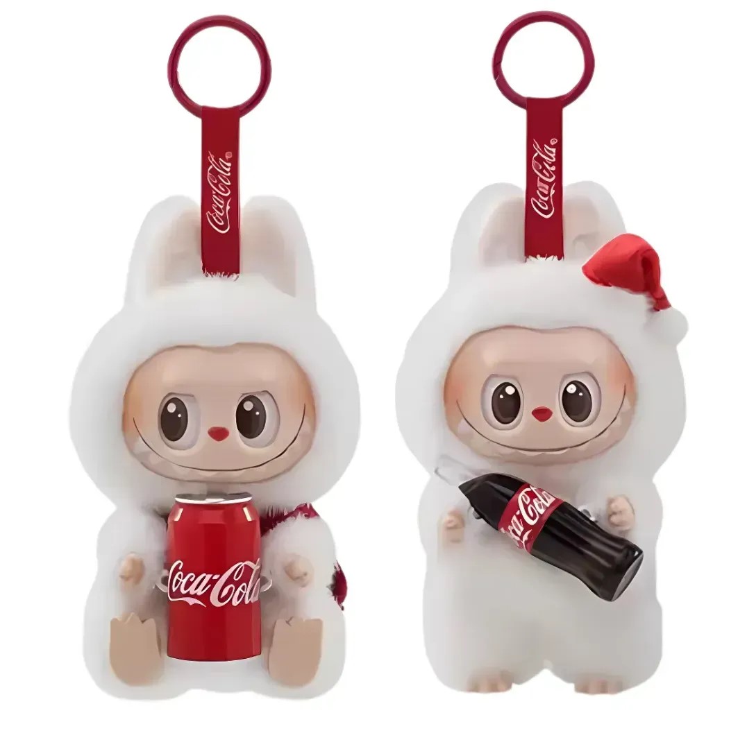 М'яка іграшка-сюрприз Labubu та Coca-Cola-у вигляді плюшевих брелоків (047290)