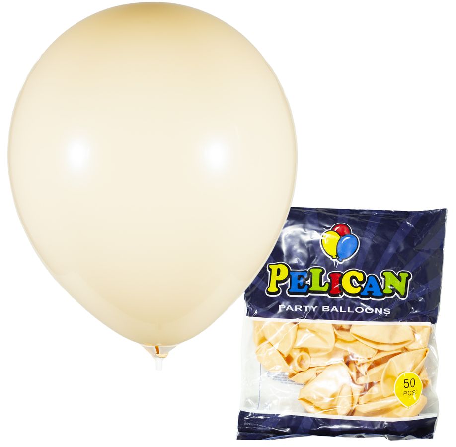 Шарики Pelican 10' (26 см), макарун оранжевый, 50 шт/уп Желтый Pelican (811902/1050-902)