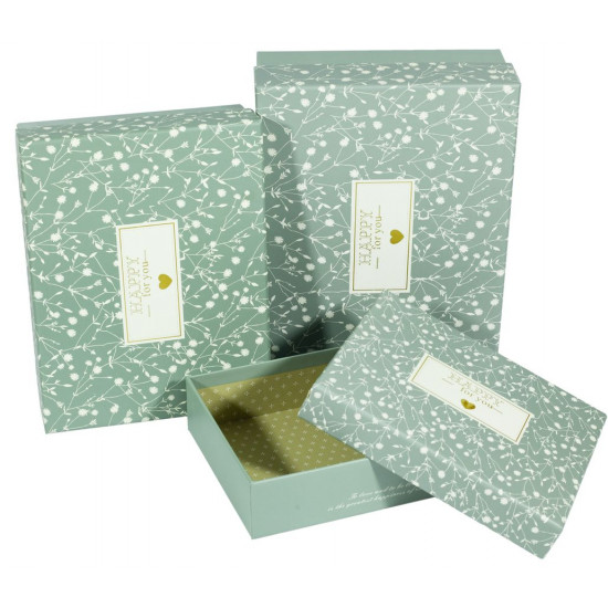 Подарункова коробка C210-33, прямокутна, 24*19*8cm/22*17*6.5 /18.6*14.5*5cm 3шт. в наборі (C210-33)