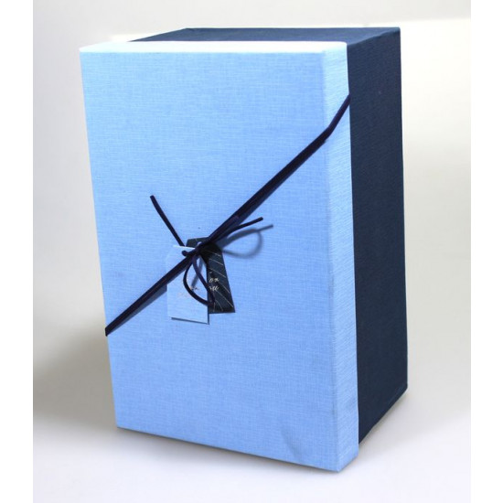 Коробка Y91335-17-2 подарункова прямокутна блакитна, 30.5x20x14,5cm, з ДЕФЕКТОМ (Y91335-17-2 №1)