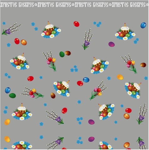 Пакет целлофановый прозрачный с пасхальным рисунком 25х35 см (PP1577)