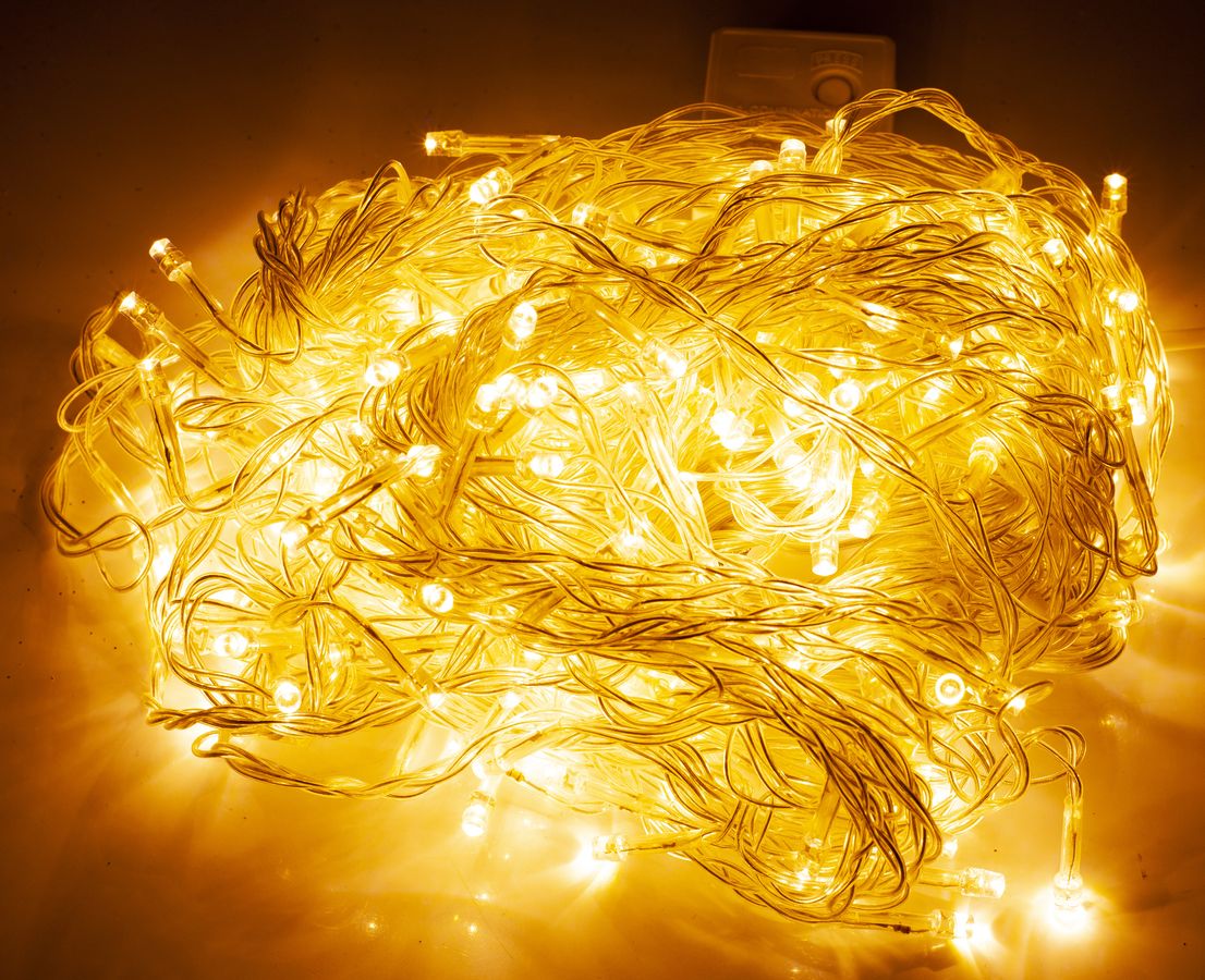 Штора 240 LED 3м*1.5м, белый теплый (1530-07)