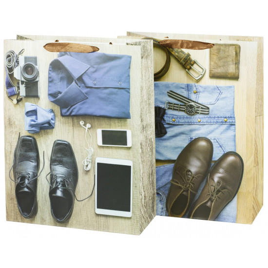 Пакет подарунковий DV-BK-5133L, чоловічій - 4 дизайни, 210g, 31x40x12cm (DV-BK-5133L)