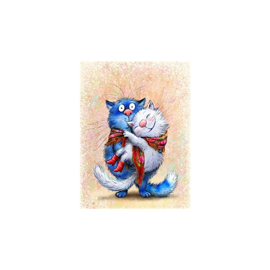 Алмазная мозаика по номерам 30*40см "Котики" (GLD60468)