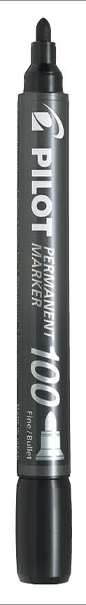 Маркер чорний SCA-100-B перманентний, Японія (SCA-100-B)