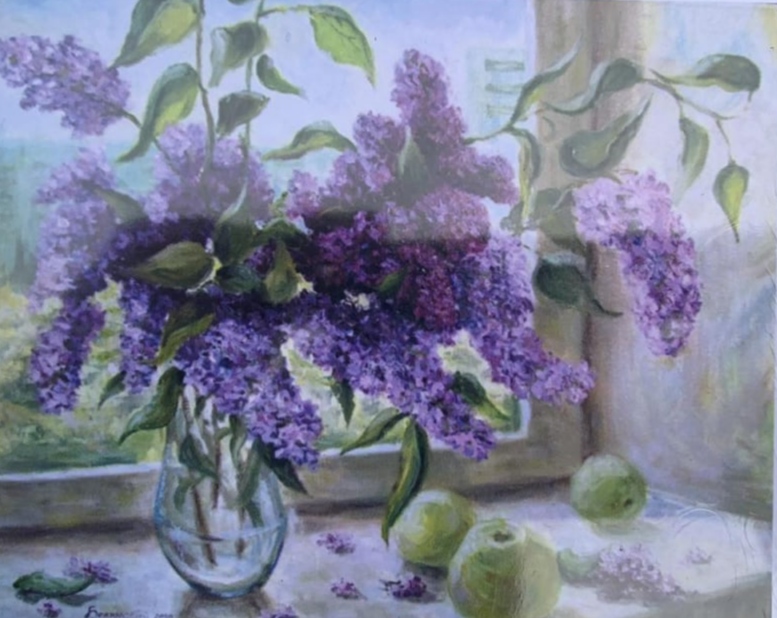 Картина по номерам 30*40см "Сирень" OPP (холст на раме краск. кисти. ) (0020EKTL_O)