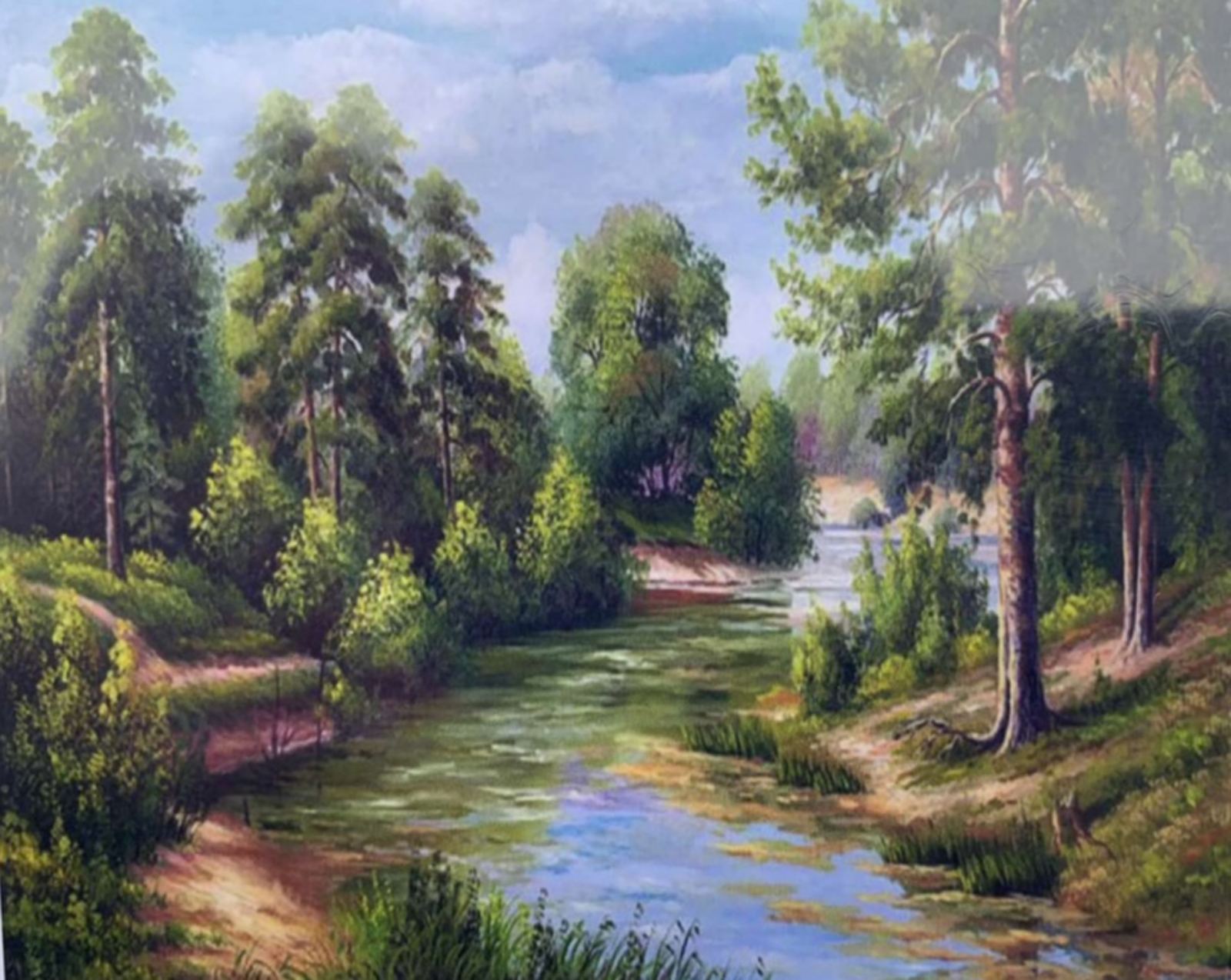 Картина по номерам 30*40см "Лесная река" OPP (холст на раме краск. кисти. ) (1274EKTL_O)
