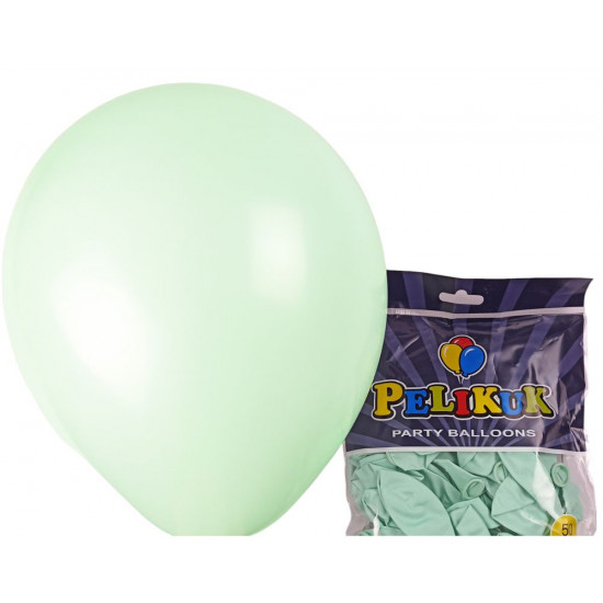 Кульки круглі Pelikuk 13' (33 см) пастель бірюзовий, 50шт/уп Зелений Pelikuk (1350C-102)
