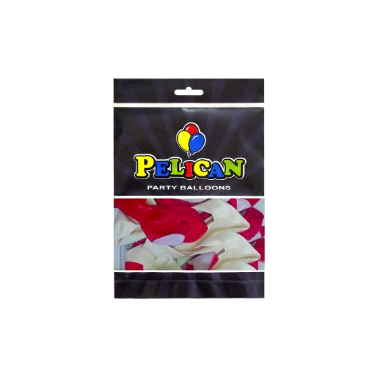 Кульки латексні Pelican 12"(30сm) ""Cерце"" 5-стор 50шт Різнокольоровий Pelican (824016)