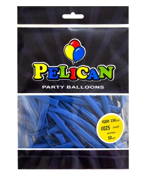 Кульки для моделювання (КДМ) 150см пастель синій, Pelican 50шт Синій Pelican (822025)