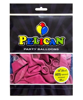 Кульки Pelican латексні 10"(25cm) вінтажний пурпурний, 50шт Рожевий Pelican (810075)