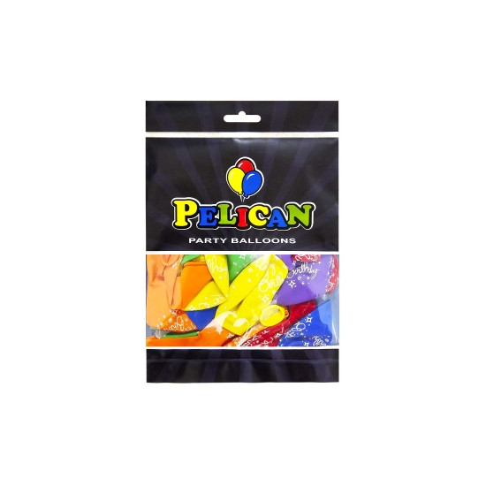 Кульки латексні Pelican 12"(30сm) "Happy Birthday, сузір`я" 5-стор-стор 50шт Різнокольоровий Pelican (824023)