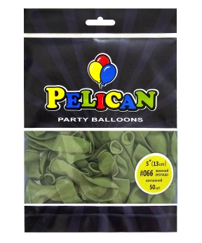 Кульки Pelican латексні 5"(13cm) вінтажний зелений авокадо, 50шт Зелений Pelican (805066)