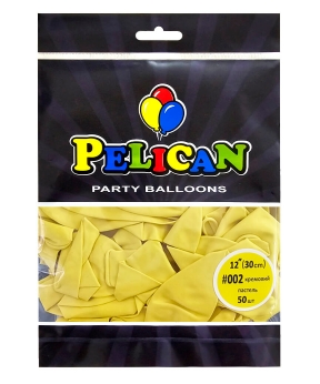 Кульки Pelican латексні 12"(30cm) пастель кремовий, Pelican 50шт Бежевий Pelican (812002)