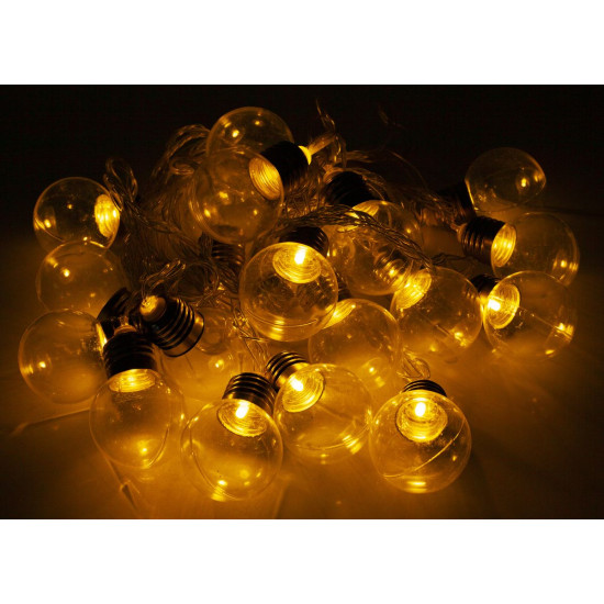Лампочки 40мм, 20 LED, 7м, белый теплый (13645-07)