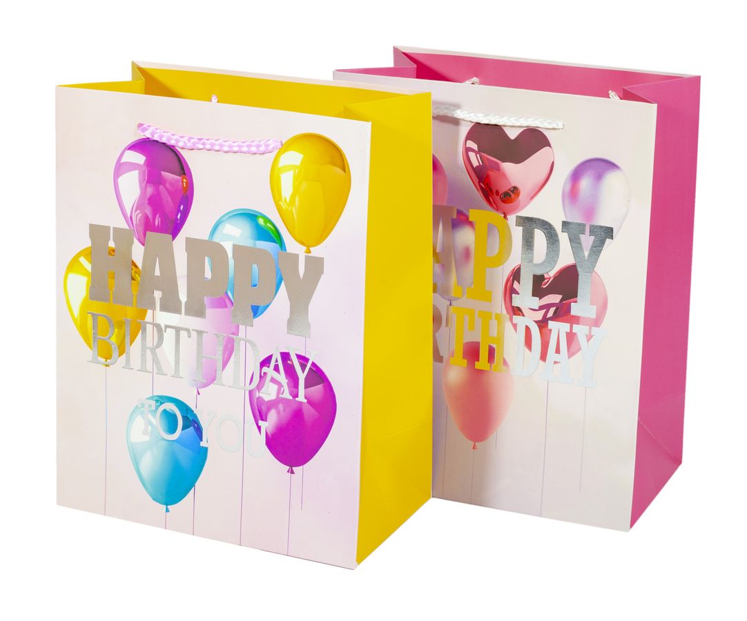 Пакет подарунковий 228-S, Happy Birthday - 4дизайни, 210g, 23x18x10cm (228-S)