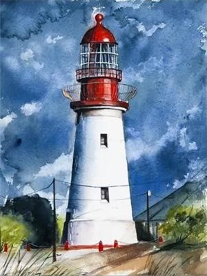 Картина за номерами "Маяк 40 * 50см, крас.-акрил, кисть-3шт. (1 * 5) (9476)