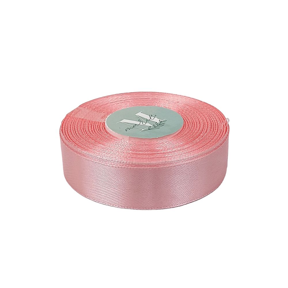 Атласна стрічка 2,5см x 33м Рожевий Marill (LA2533-169)