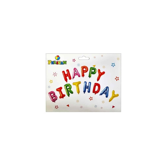 Набір з 13 кульок, HAPPY BIRTHDAY 40см, різнокольоровий Різнокольоровий Pelican (837104)