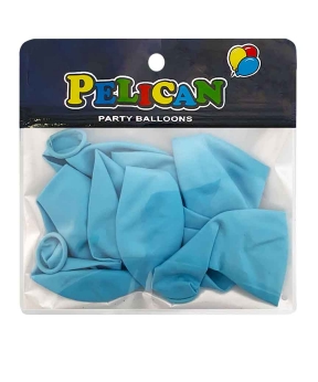 Шарики Pelican 10' (26 см) пастель голубой светлый, 10 шт/уп Голубой Pelican (811023)