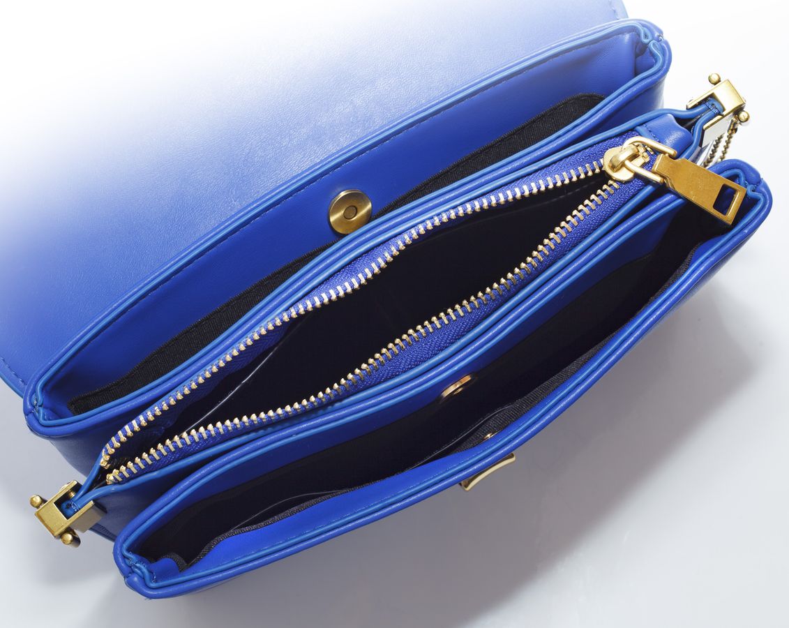 Сумка женская синяя 15х23см экокожа (8096 blue)