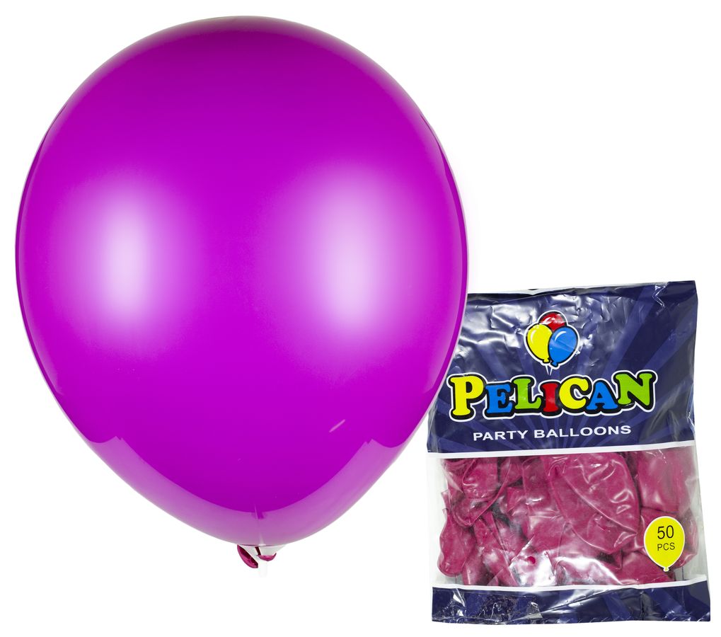 Шарики Pelican 12' (30 см), пастель бордовый, 50шт/уп Фиолетовый Pelican (822831/1250-831)