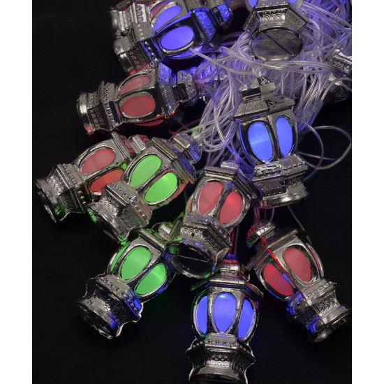 Фигурки 20 LED, "фонарик", 5м + переходник, мульти (1616-54)