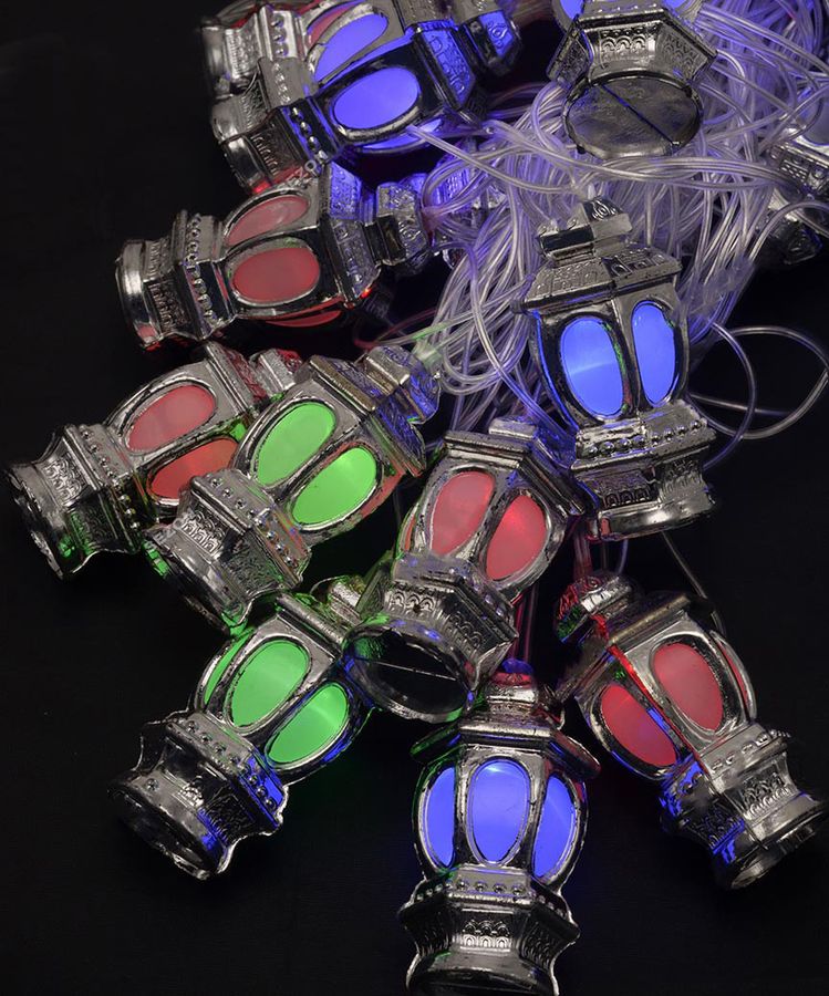 Фигурки 20 LED, "фонарик", 5м + переходник, мульти (1616-54)