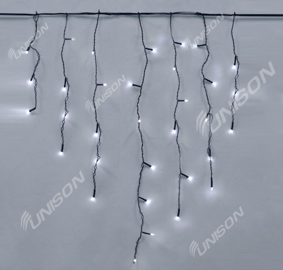 Штора-дождик КОНУС 120 LED черн / пер 3м * 0.6м, белый (1571-03)
