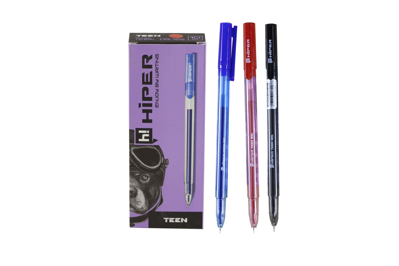 Ручка гель Hiper Teen Gel HG-125, 0,6мм, чорна (HG-125 чорна)