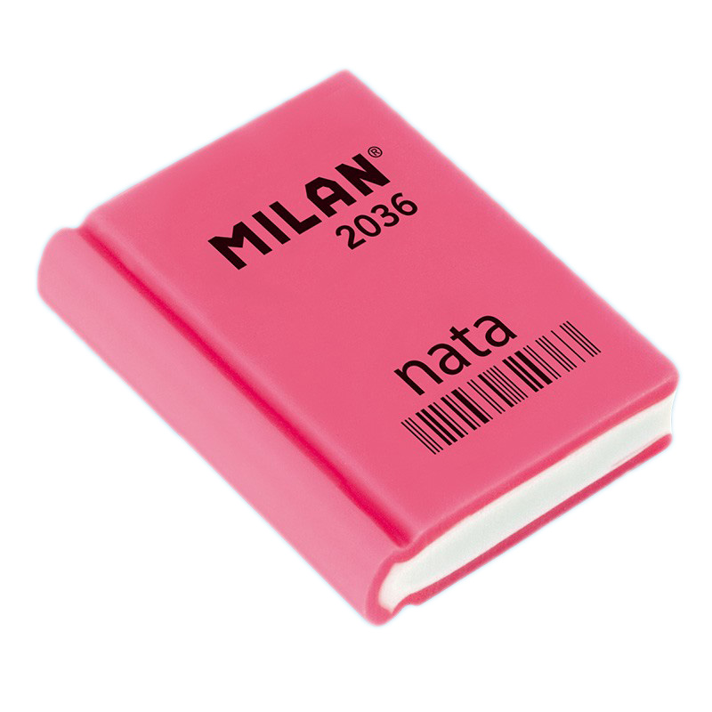 Гумка прямокутна "Книга" "TM MILAN" 3,9x2,9x0,9см, mix (2036CPM)