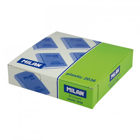 Гумка прямокутна "Книга" "TM MILAN" 3,9x2,9x0,9см, mix (2036CPM)