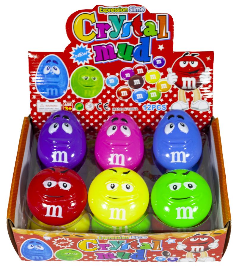 Гра слайм з кристалами "MM" L больш, mix, 12шт /уп (151922)