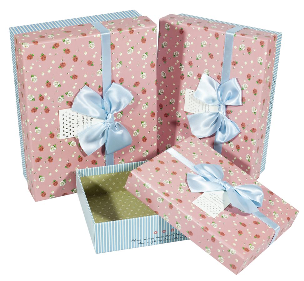 Подарункова коробка C210-28, прямокутна, 24*19*8cm/22*17*6.5 /18.6*14.5*5cm 3шт. в наборі (C210-28)