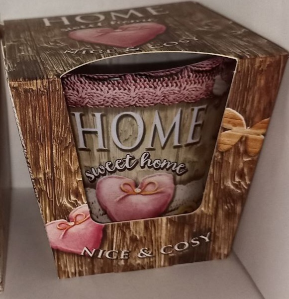 Свічка ароматична "Home Sweet Home" "Дім, милий дім" (гарно та затишно), час горіння 30годин, 8см (57400)