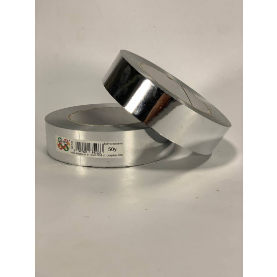 Стрічка пластикова 3см, 50 ярд, срібна металізована , BELATEX (MET30-silver)